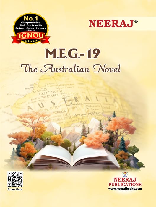 NEERAJ MEG19 The Australian Novel English Medium  For M.A Course IGNOU  Chapter Wise Help Book / Guide including Many Solved