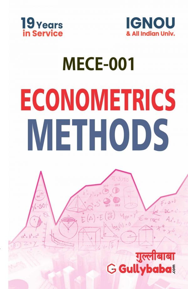 Gullybaba Ignou MA (Latest Edition) MECE1 Econometrics Methods, IGNOU Help Books with Solved Sample Question Papers and Importa