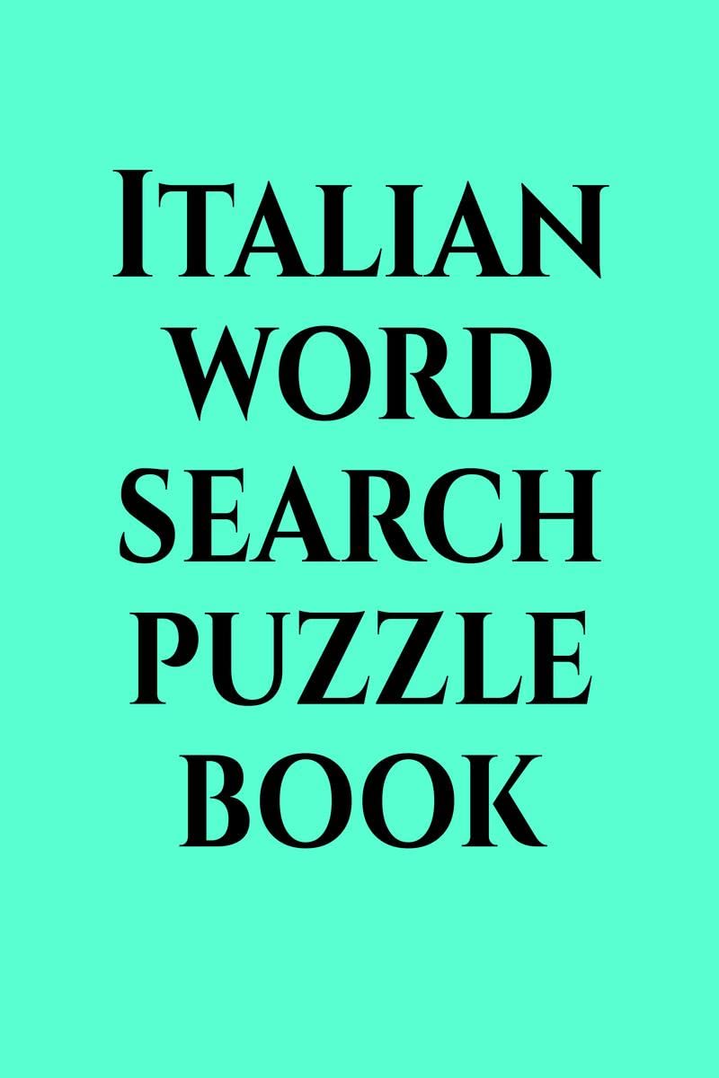 Italian word search puzzle book