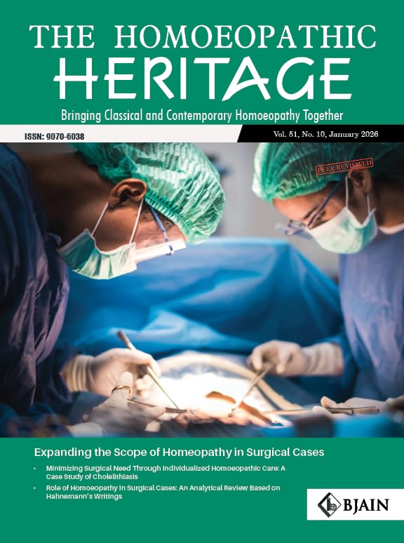 THE HOMOEOPATHIC HERITAGE  Bringing Classical and Contemporary Homoeopathy Together (January 2026)