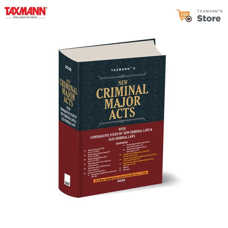 Taxmanns New Criminal Major Acts (Pocket Hardbound) [2026 Edition]  Compact & Authoritative Reference with Updated Statutory 