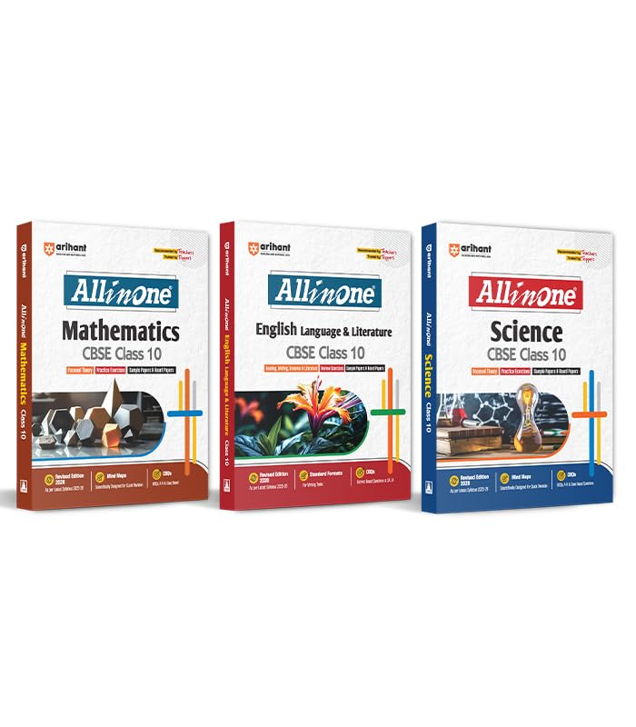 Arihant All In One Mathematics, English Language & Literature, Science Class 10th Based On Latest NCERT For CBSE Exams 202526 (
