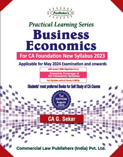 Practical Learning Series Business Economics for CA Foundation New Syllabus 2023