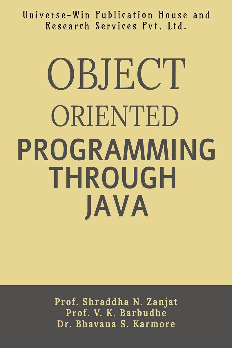 Object Oriented Programming Through Java