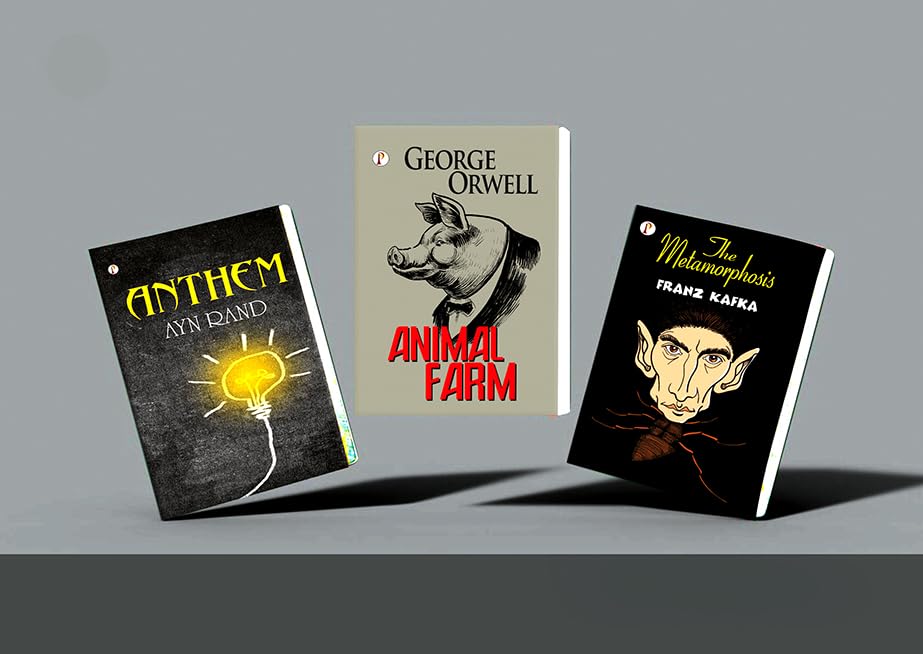 Anthem + Animal Farm + Metamorphosis Combo set of 3 Books