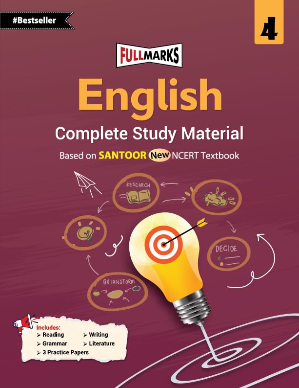 Full Marks English Complete Study Material Class 4 | Based on Santoor New NCERT Textbook and CBSE Syllabus | Includes Chapterwis