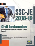 Ssc Je Civil Engineering For Junior Engineers Previous Year Solved Papers (200818), 201819 For Paper I