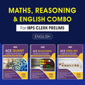 MathS, Reasoning & English Combo For Ibps Clerk Prelims 2023 (English Printed Edition)