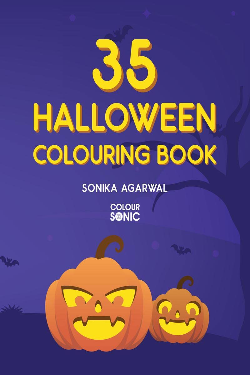 35 Halloween Colouring Book : 35 Cute & Scary Halloween Colouring Pages | Gift for Kids and Toddlers, Ages 38 | Painting and Dr