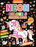 Unicorn Neon Colour and Sticker Dots Book Over 500 Stickers
