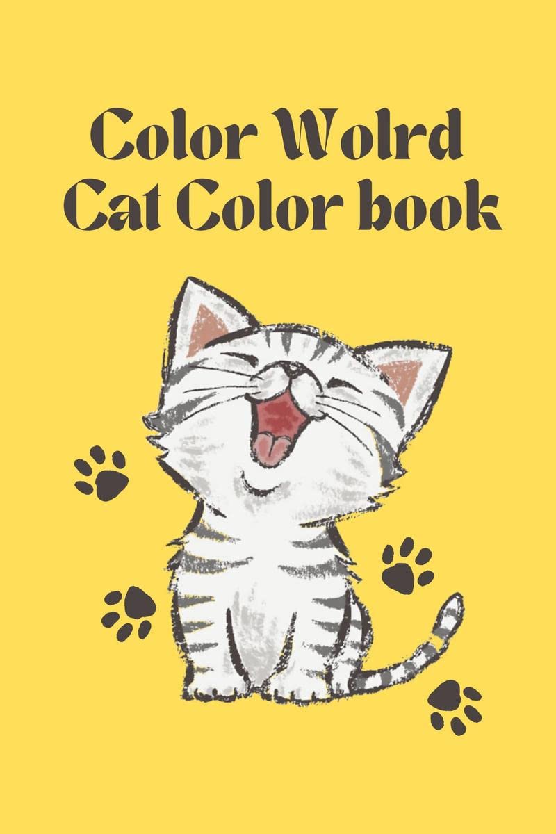 Color World Cat color book for kids