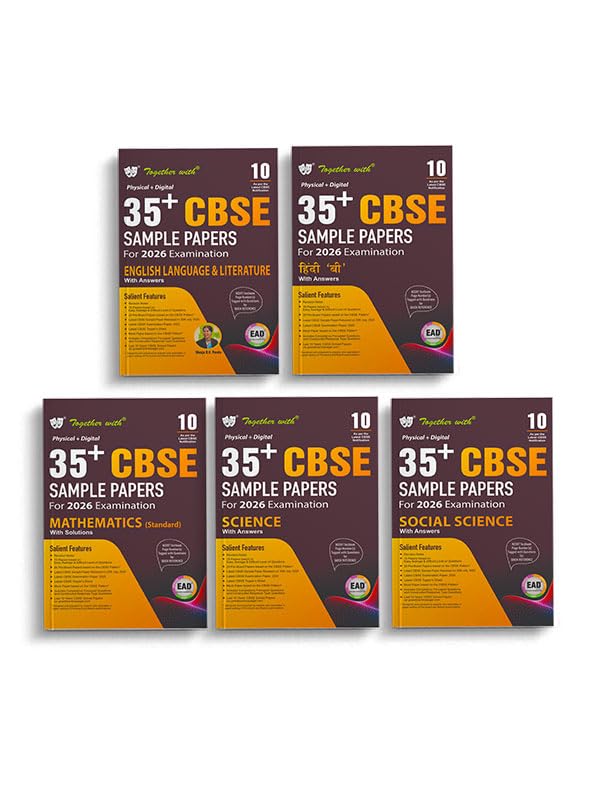 Together with 35+ CBSE Sample Papers Class 10 Mathematics, Science, Social Science, Hindi B & English Language & Literature (Set
