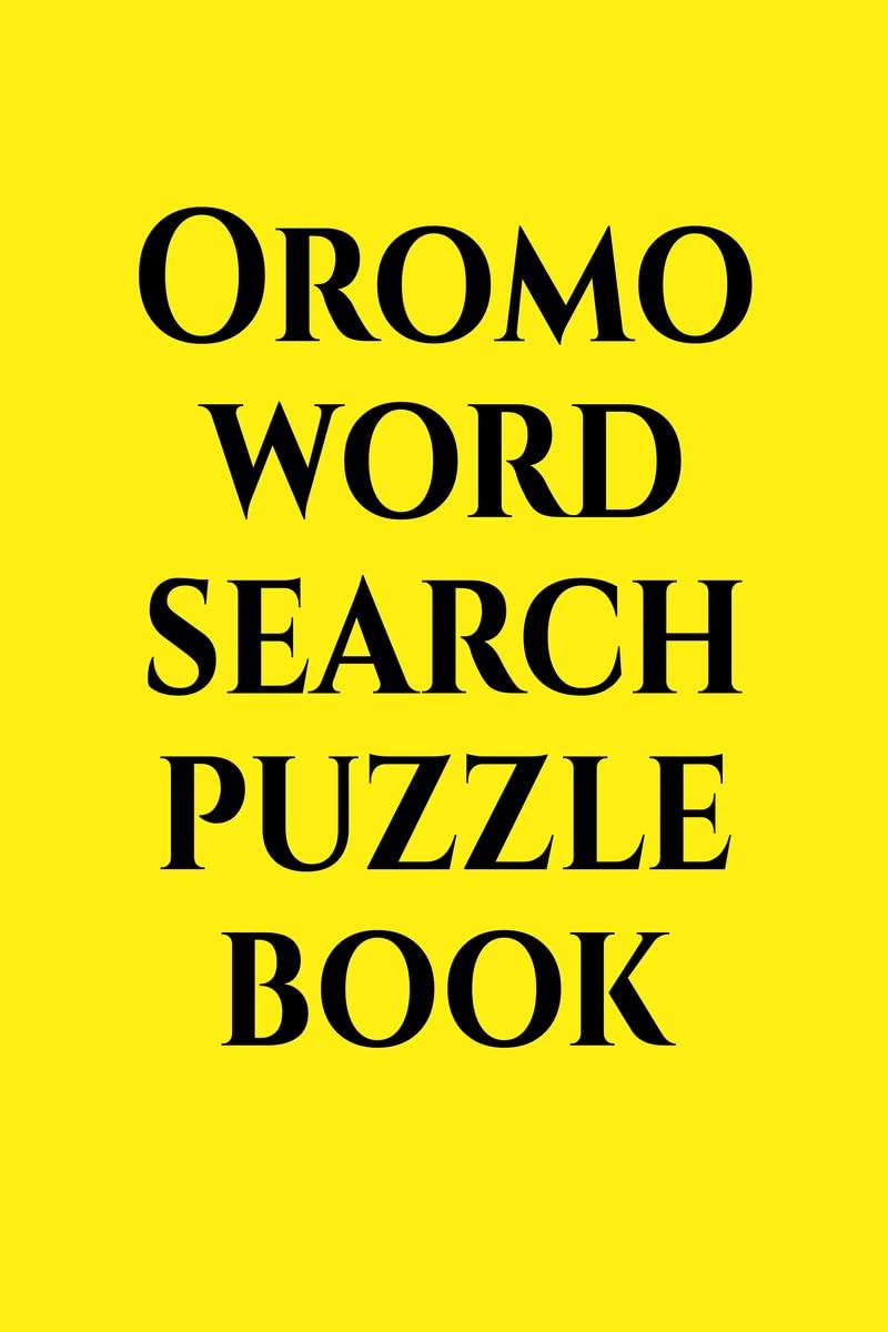 Oromo word search puzzle book