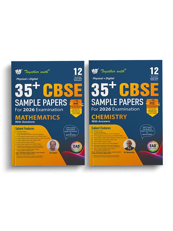 Together with CBSE Sample Paper Class 12 Maths and Chemistry for 2026 Board Exam | 35+ Physical with Digital Sample Question Pap