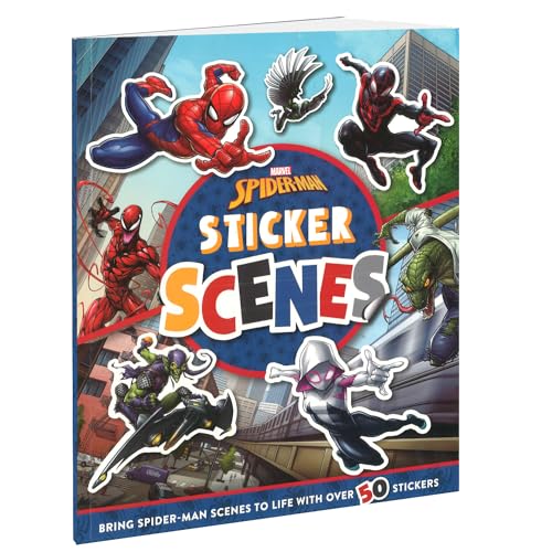 Marvel SpiderMan: Sticker Scenes | Stickers and Activities Book for 6 to 8 Year Old