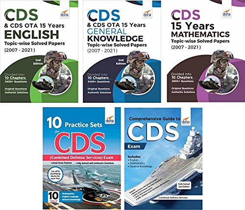 Cds Study Package  Guide + 15 Years TopicWise Solved Papers + 10 Practice Sets For Mathematics, English & General Knowledge