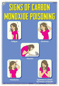 Sch01E | Teachingnest | Signs Of Carbon Monoxide Poisoning | English | 33X48 Cm | Chemical Safety Poster | Industrial Safety Pos