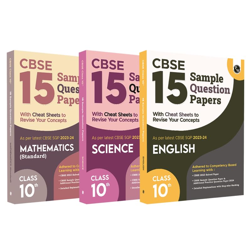 Pw Cbse 15 Sample Question Papers Class 10 Science, Mathematics, English, For 2024 Exam | CompetencyBased Learning | Pyq 2023 P