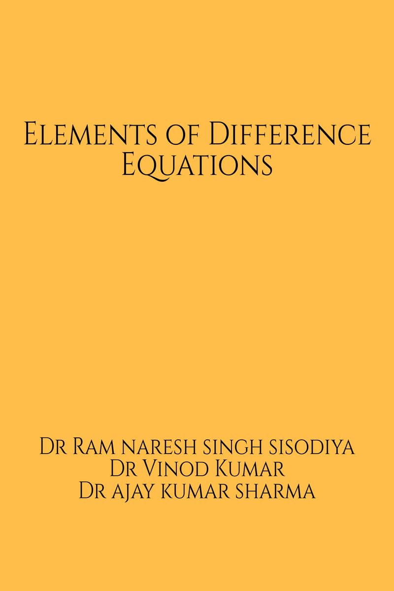 Elements Of Difference Equations