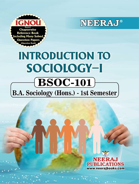 NEERAJ BSOC101 Introduction to Sociology1  English Medium  for BA Course of IGNOU  Chapter Wise Help Book / including Many 