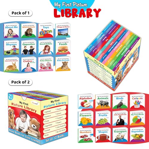 Picture Book Collections For Early Learning (Red and Blue Edition) : Kids learning board book, My First Library Early Learning B