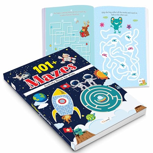 101+ Mazes Activity Book for Kids : Educational fun for kids, Learning book for children, ScreenFree Fun, Preschool Maze Book,