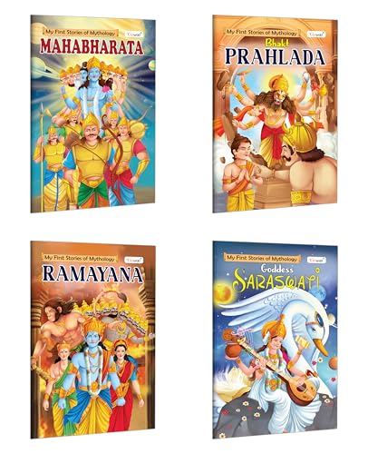 Mahabharat, Prahlad, Ramayan and Saraswati  My First Mythology Story : Toddler educational books, Kids stories with morals, Myt