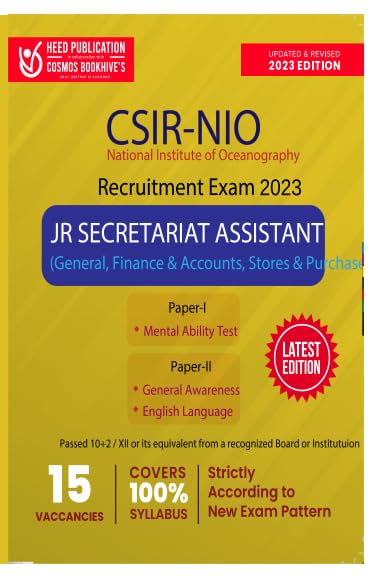 CSIR  NIO  Jr Secretariat Assistant