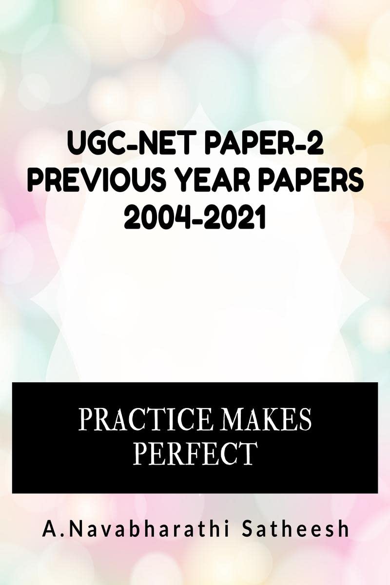 UGCNET PAPER2 PREVIOUS YEAR QUESTION PAPERS 20042021