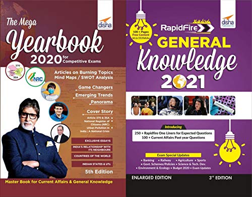 The Mega Yearbook 2020 With Rapid General Knowledge 2021 Combo For Upsc/ State Pcs/ Ssc/ Banking/ Bba/ Mba/ Railways/ Defence/ I