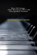 Best 26 Songs  Udit Narayan (Ver 1.0)  (SAREGAMA) Format : RUSHISBIZ PIANO NOTES  (Video Links+Notes+Scales+Index)  SMALL SI