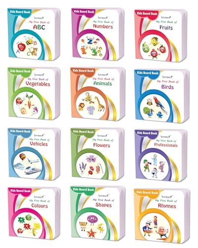 My First Knowledge Library Box set of 12 Board Books for Kids (Non tearable  Water Proof