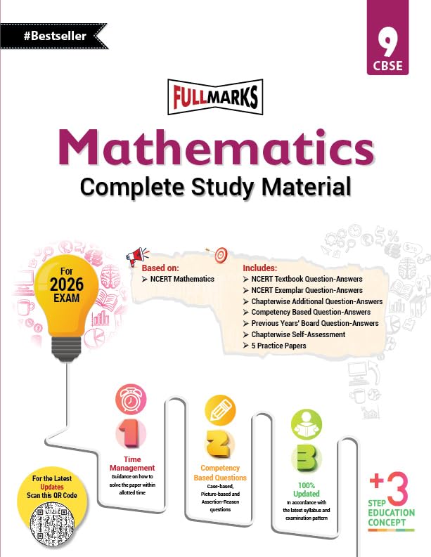 Full Marks Mathematics Complete Study Material Class 9 | Based on New NCERT Mathematics Textbook and CBSE Syllabus | Includes Ch