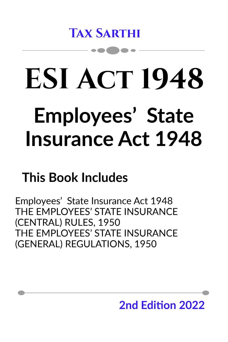 ESI Act 1948 | Employees State Insurance Act 1948 | 2nd Edition 2022