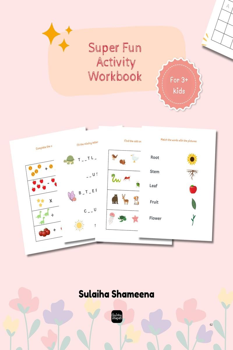 Super Fun Activity Workbook: Fun and Interactive worksheets for 3+ age kids