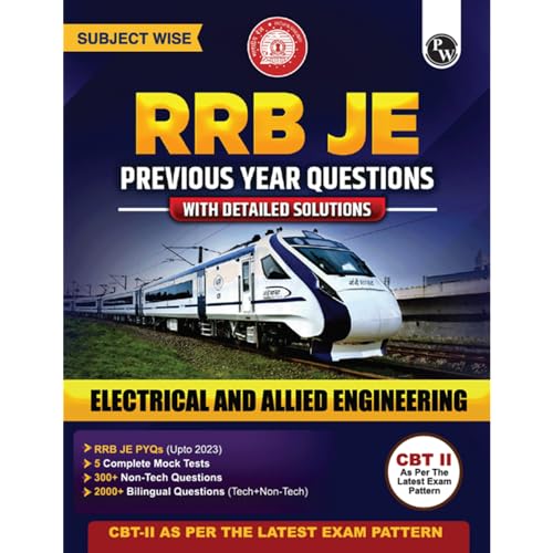 PW RRB JE Electrical and Allied Engineering Subjectwise Previous Year Questions with Detailed Solutions | 2000+ Bilingual Questi