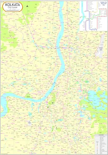 Kolkata Map | Laminated | 70 x 100 cm
