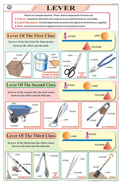 Stp08 | Teachingnest Lever Chart (58X90Cm) | English | Physics Charts [Wall Chart] Charts On Physics And Teachingnest