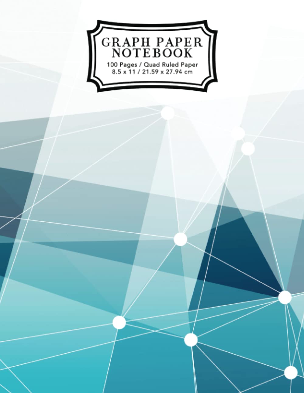 Graph Paper Notebook: Blue Abstract Lines  Grid Paper Composition Notebook, Graphing Paper, Quad Ruled (Math and Science Noteboo