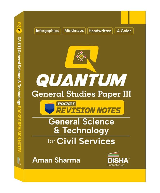 Disha Quantum General Studies Paper Iii General Science & Technology Pocket Revision Notes For Civil Services | Upsc & State Psc