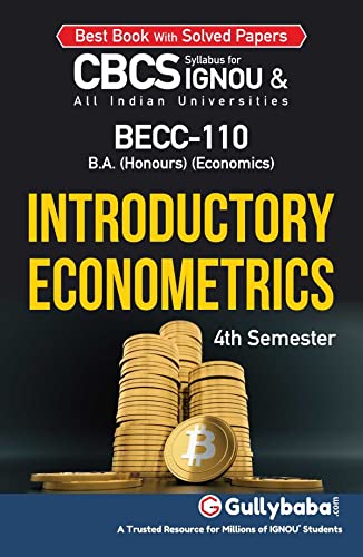 Gullybaba IGNOU CBCS BA (Honours) 4th Sem BECC110 Introductory Econometrics in English  Latest Edition IGNOU Help Book with So