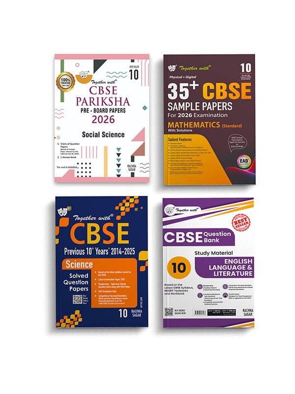 Together with EAD level based 35+ CBSE Sample Papers Maths , Previous 10 Years Question Papers (20142025) Science, & Pariksha P
