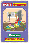 Ses07E | Teachingnest | DonT Overload | English | 33X48 Cm | Electrical Safety Poster | Industrial Safety Posters | Wall Stick