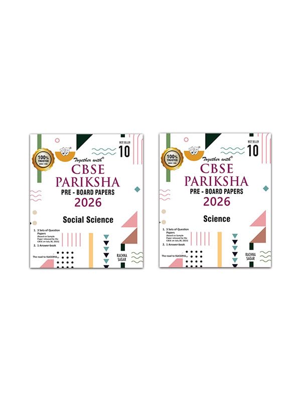 Together with CBSE Pariksha Class 10 PreBoard Papers Science and Social Science for 2026 Board exams | 3 Question Papers & Answ