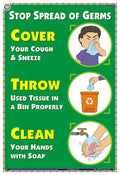 She01E | Teachingnest | Cover Your Cough & Sneeze | English | 33X48 Cm | Health Care First Aid Safety Poster | Industrial Safety