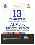 Disha 13 YearWise Upsc Civil Services Ias Mains General Studies Previous Year Solved Papers 1  4 (2013  2025) 7Th Edition | P