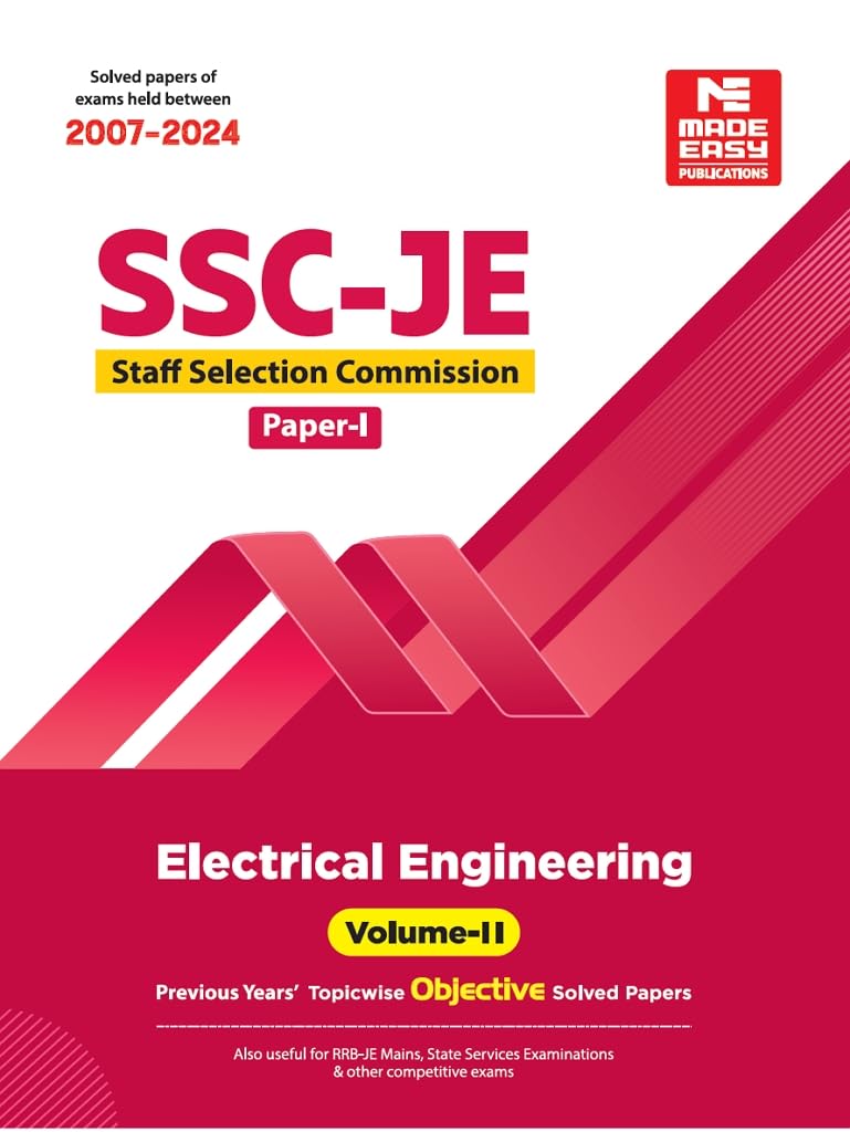 SscJe: Electrical Engineering 2025 Previous Year Objective Solved Paper1 Volume2