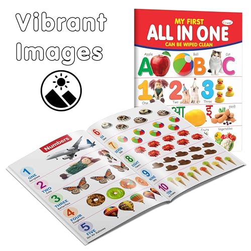 Ukg Class Picture Book With 13 Topics : English Alphabet, Hindi Varnamala (Swar), Hindi Varnamala (Vyanjan), Numbers, Fruits, Ve