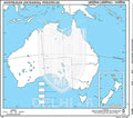 Small Size Outline Practice Map Of Australia Political (100 Maps) Indian Book Depot