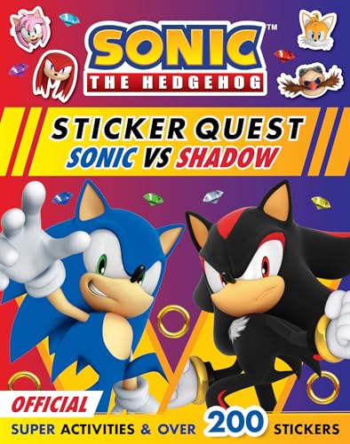 Sonic the Hedgehog Sticker Quest: Sonic vs Shadow: Sticker Activity Book packed with puzzles and over 200 stickers! Perfect for 